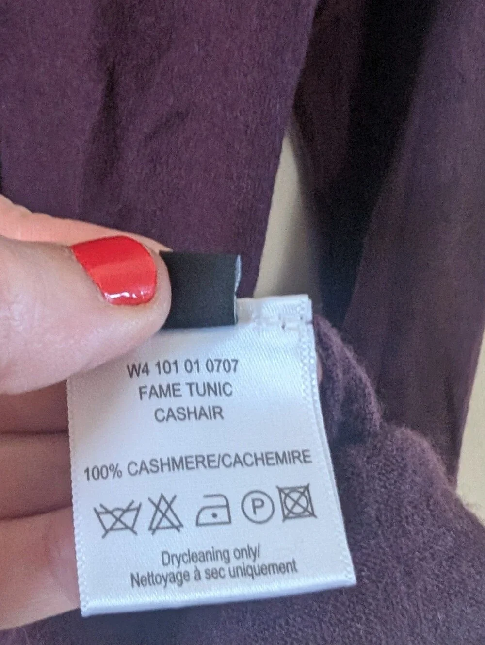 Joseph 100% Fine Cashmere Tunic Long Sweater Aubergine Purple Color M Medium
